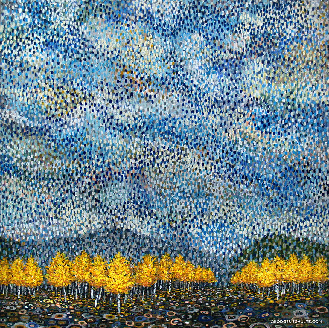 YELLOW GROVE AND SKY